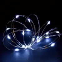 IEK LIGHTING Гирлянда роса 2м 20 светодиодов белый свет IP20 прозрачный шнур 0,3м 2АА (LGDB500-2-020-02-T-B-20)