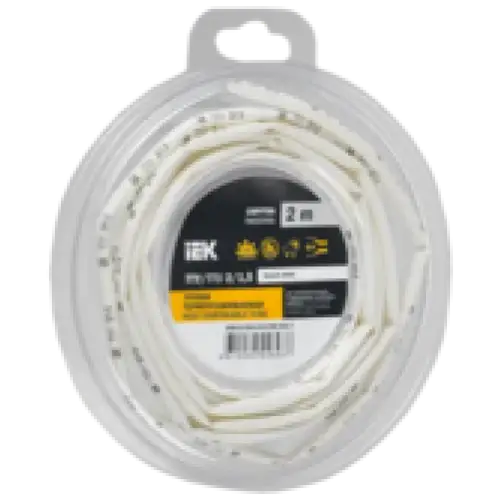 IEK Трубка термоусадочная ТТУ нг-LS 3/1,5 белая (2м/упак) (UDR12-003-D15-002-K01-T)
