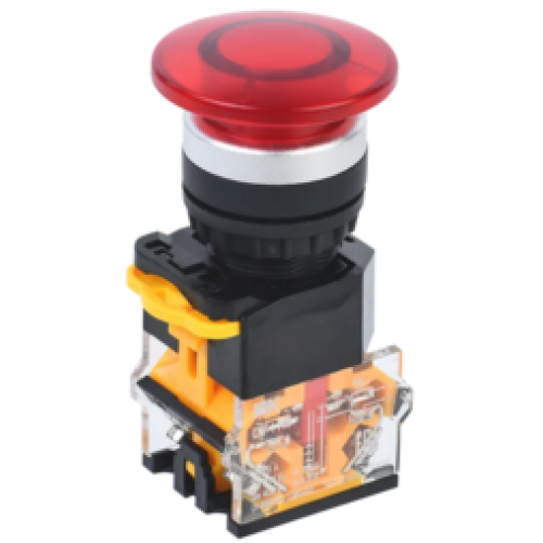 IEK Кнопка D8-11M Грибок d=22мм 1з+1р красная (BBG30-11M-3-22-K04)