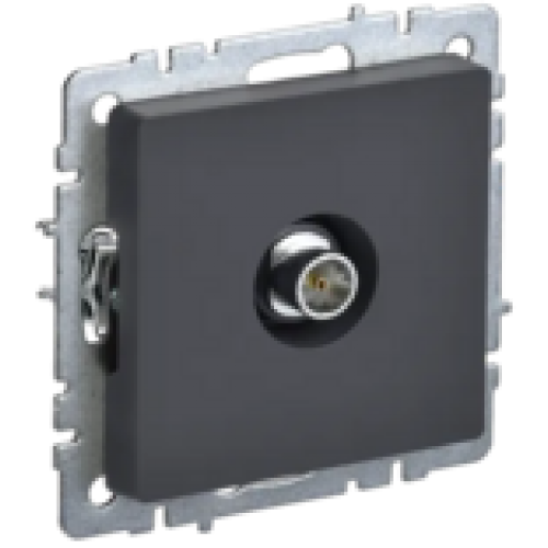 IEK BRITE Розетка TV оконечная РТВ11-0-БрГ графит (BR-A10-O-K53)