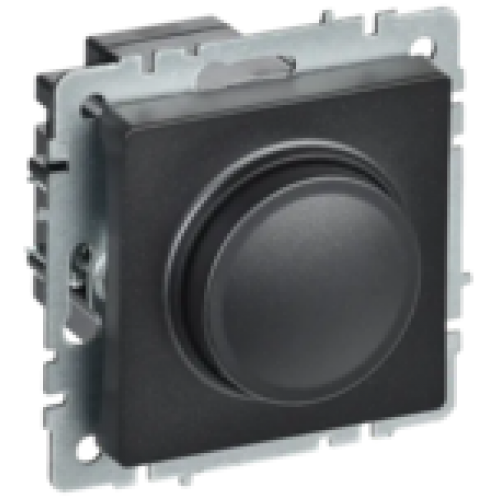 IEK BRITE Светорегулятор поворотно-нажимной 600Вт СС10-1-0-БрЧ черный (BR-D20-0600-K02)