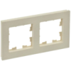 IEK BRITE Рамка 2-местная РУ-2-Бр бежевый рифленый (BR-M22-51-K10)