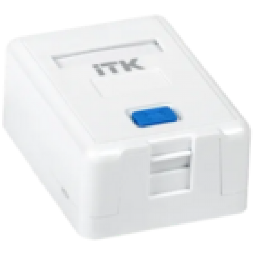 IEK ITK Корпус настенной розетки для установки одного модуля Keystone Jack белый (CS2-012)