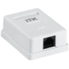 IEK ITK Настенная информационная розетка RJ45 кат.6 UTP 1-порт (CS2-1C06U-12)