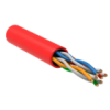 IEK ITK Витая пара U/UTP кат.5E 4х2х24AWG solid LSZH нг(А)-HF красный (305м) (LC1-C5E04-124)