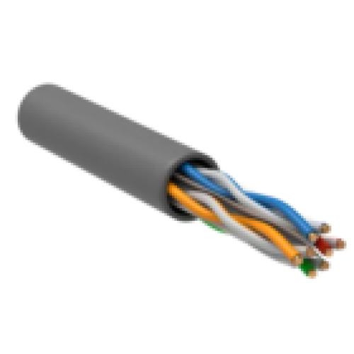 IEK ITK Витая пара U/UTP кат.6A 4х2х23AWG solid LSZH нг(А)-HFLTx серый (305м) (LC1-C6A04-121)
