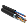 IEK ITK Витая пара F/UTP кат.5E 4х2х24AWG solid LDPE + кабель питания 2х0,75мм2 305м черный (LC3-C5E04-379)