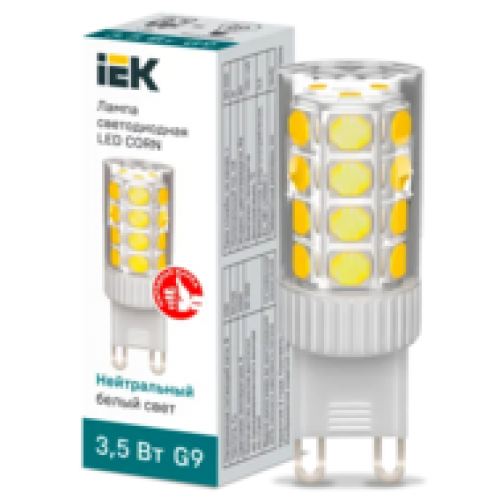 IEK Лампа светодиодная CORN капсула 3,5Вт 230В 4000К керамика G9 (LLE-CORN-4-230-40-G9)