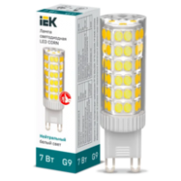 IEK Лампа светодиодная CORN капсула 7Вт 230В 4000К керамика G9 (LLE-CORN-7-230-40-G9)