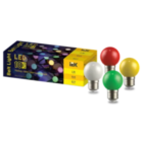 IEK LIGHTING Набор ламп светодиодных декоративных G45 шар 1Вт 230В MIX E27 10 шт (LLE-G45-1-230-MIX-E27-10)