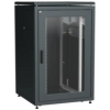 IEK ITK LINEA N Шкаф сетевой 19 24U 800х800мм стеклянная передняя дверь задняя металлическая черный (LN05-24U88-GM)