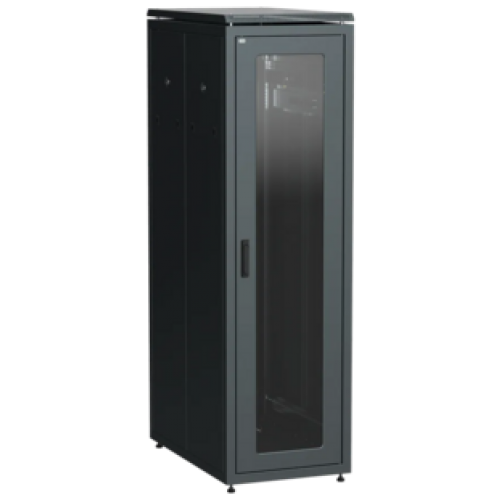 IEK ITK LINEA N Шкаф сетевой 19 38U 600х1000мм стеклянная передняя дверь черный (LN05-38U61-G)