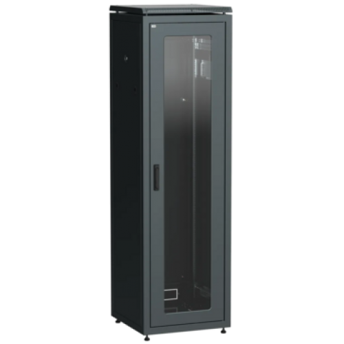 IEK ITK LINEA N Шкаф сетевой 19 38U 600х800мм стеклянная передняя дверь черный (LN05-38U68-G)