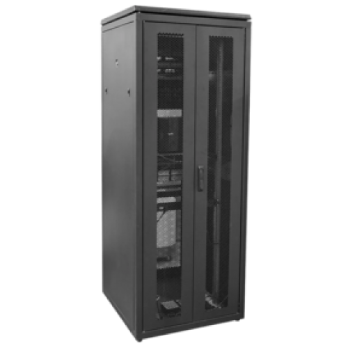 IEK ITK LINEA N Шкаф напольный 42U 800х1200мм дверь передняя перфорированная задняя распашная перфорированная черный RAL9005 (LN05-42U82-P2P-SBZ)