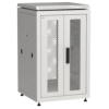 IEK ITK LINEA N Шкаф сетевой 19 18U 600х600мм двери передняя двустворчатая перфорированная задняя перфорированная серый (LN35-18U66-2PP)
