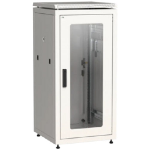 IEK ITK LINEA N Шкаф сетевой 19 18U 600х800мм стеклянная передняя дверь задняя металлическая серый (LN35-18U68-GM)