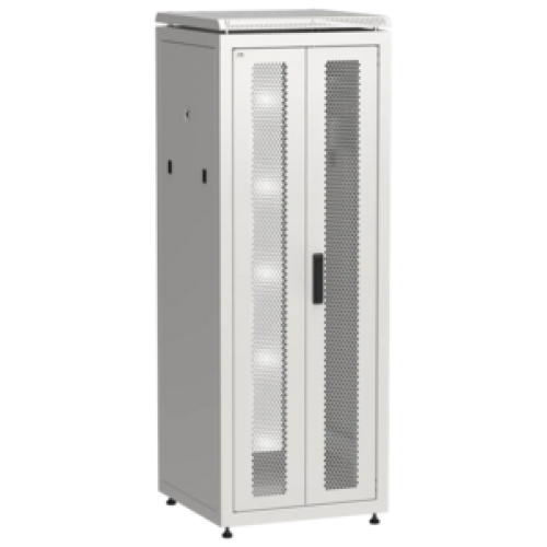 IEK ITK LINEA N Шкаф сетевой 19 33U 600х600мм двери передняя двустворчатая перфорированная задняя перфорированная серый (LN35-33U66-2PP)