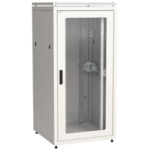 IEK ITK LINEA N Шкаф сетевой 19 33U 800х800мм стеклянная передняя дверь задняя металлическая серый (LN35-33U88-GM)