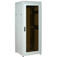 IEK ITK LINEA N Шкаф сетевой 19 38U 800х800мм стеклянная передняя дверь задняя металлическая серый (LN35-38U88-GM)