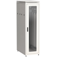 IEK ITK LINEA N Шкаф сетевой 19 42U 600х1000мм стеклянная передняя дверь задняя перфорированная серый (LN35-42U61-GP)
