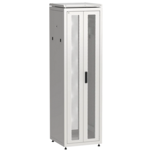 IEK ITK LINEA N Шкаф сетевой 19 42U 600х600мм двери передняя двустворчатая перфорированная задняя перфорированная серый (LN35-42U66-2PP)