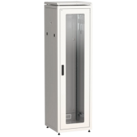 IEK ITK LINEA N Шкаф сетевой 19 42U 600х600мм стеклянная передняя дверь задняя металлическая серый (LN35-42U66-GM)