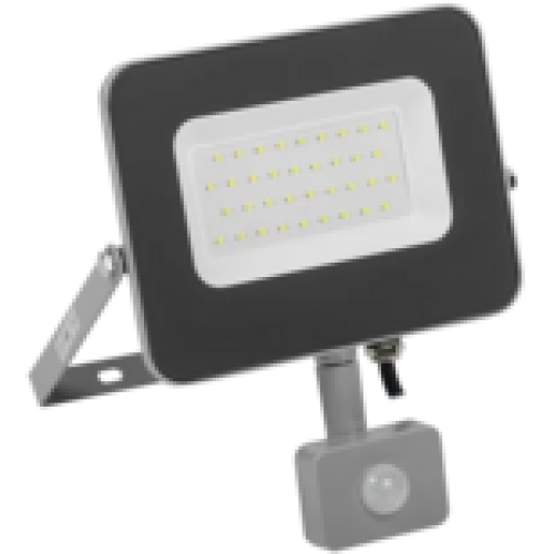 IEK Прожектор светодиодный СДО 07-30Д с датчиком движения IP54 серый (LPDO702-30-K03)