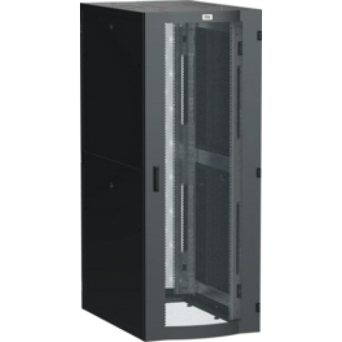 IEK ITK LINEA S Шкаф серверный 19 42U 800х1000мм передняя дверь двухстворчатая перфорированная задняя дверь перфорированная черный RAL 9005 (LS05-42U81-2PP)