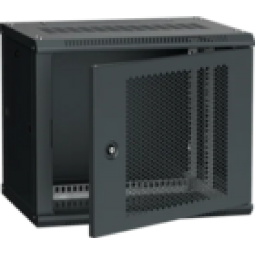 IEK ITK Шкаф настенный LINEA W 6U 600х450мм дверь перфорированная RAL 9005 (LWR5-06U64-PF)
