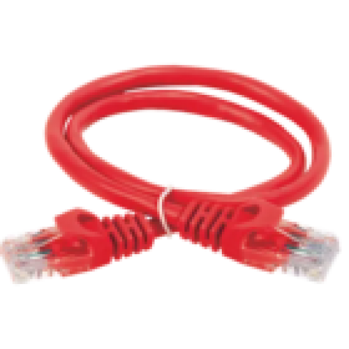 IEK ITK Коммутационный шнур (патч-корд) кат.5E UTP 1,5м красный (PC04-C5EU-1M5)