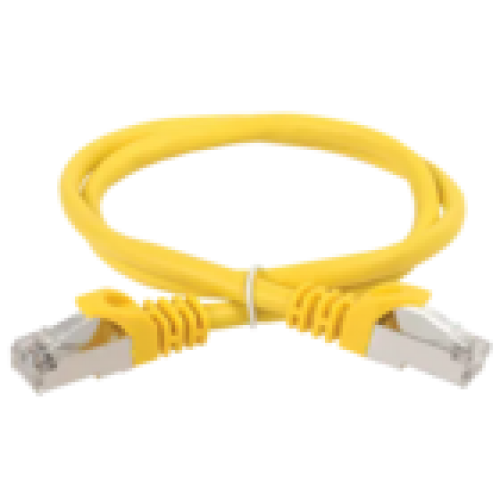 IEK ITK Коммутационный шнур (патч-корд) кат.5E FTP LSZH 1м желтый (PC05-C5EFL-1M)