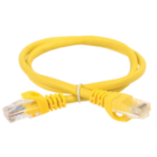 IEK ITK Коммутационный шнур (патч-корд) кат.5E UTP PVC 15м желтый (PC05-C5EU-15M)