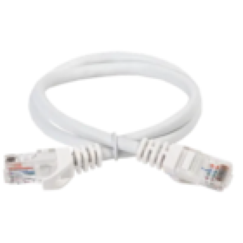 IEK ITK Коммутационный шнур (патч-корд) кат.6 UTP PVC 2м белый (PC08-C6U-2M)