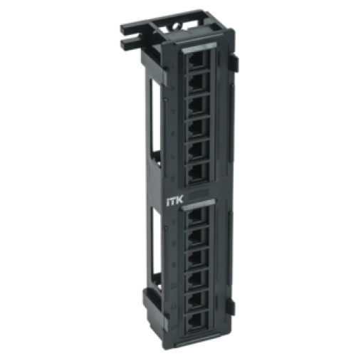 IEK ITK настенная патч-панель кат.6 UTP 12 портов (Dual) (PP12-C6U-D05)