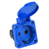 IEK MAGNUM Розетка панельная SCHUKO РП11-3 с крышкой IP44 синий (PSN71-016-3-2-44-K07)