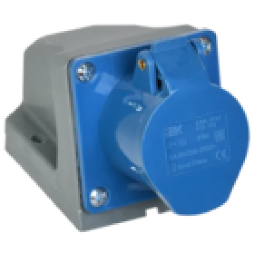 IEK Розетка стационарная ССИ-113 2P+PE 16А 200-250В IP44 (PSR11-016-3)