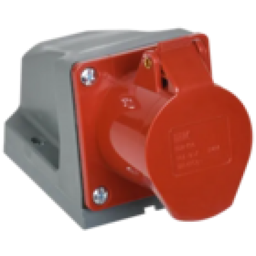 IEK Розетка стационарная ССИ-114 3Р+РЕ 16А 380-415В IP44 (PSR12-016-4)