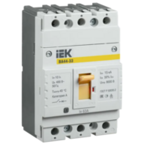IEK Выключатель автоматический ВА44-33 3Р 63А 15кА (SVA4410-3-0063)