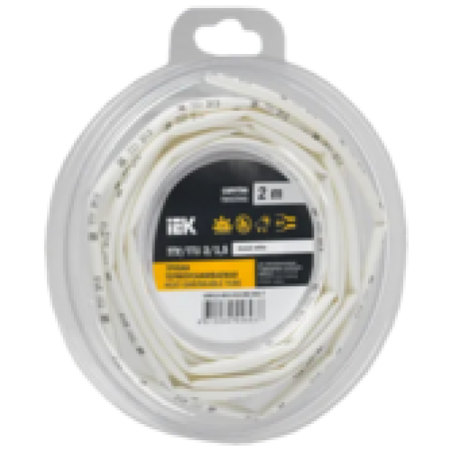 IEK Трубка термоусадочная ТТУ нг-LS 3/1,5 белая (2м/упак) (UDR12-003-D15-002-K01-T)