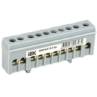 IEK Шина L фаза в корпусном изоляторе на DIN-рейку ШНИ-6х9-10-К-Ср (YNN10-69-10KD-K02)