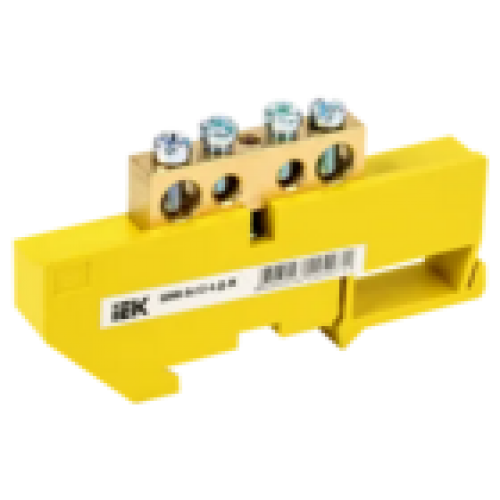 IEK Шина PE земля на DIN-изол ШНИ-8х12-4-Д-Ж (YNN10-812-4D-K05)
